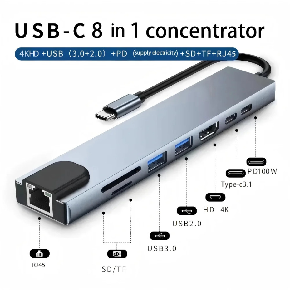 8IN1/2 Type-C Docking Station  - огляд і ціна Smart Home Hub 2